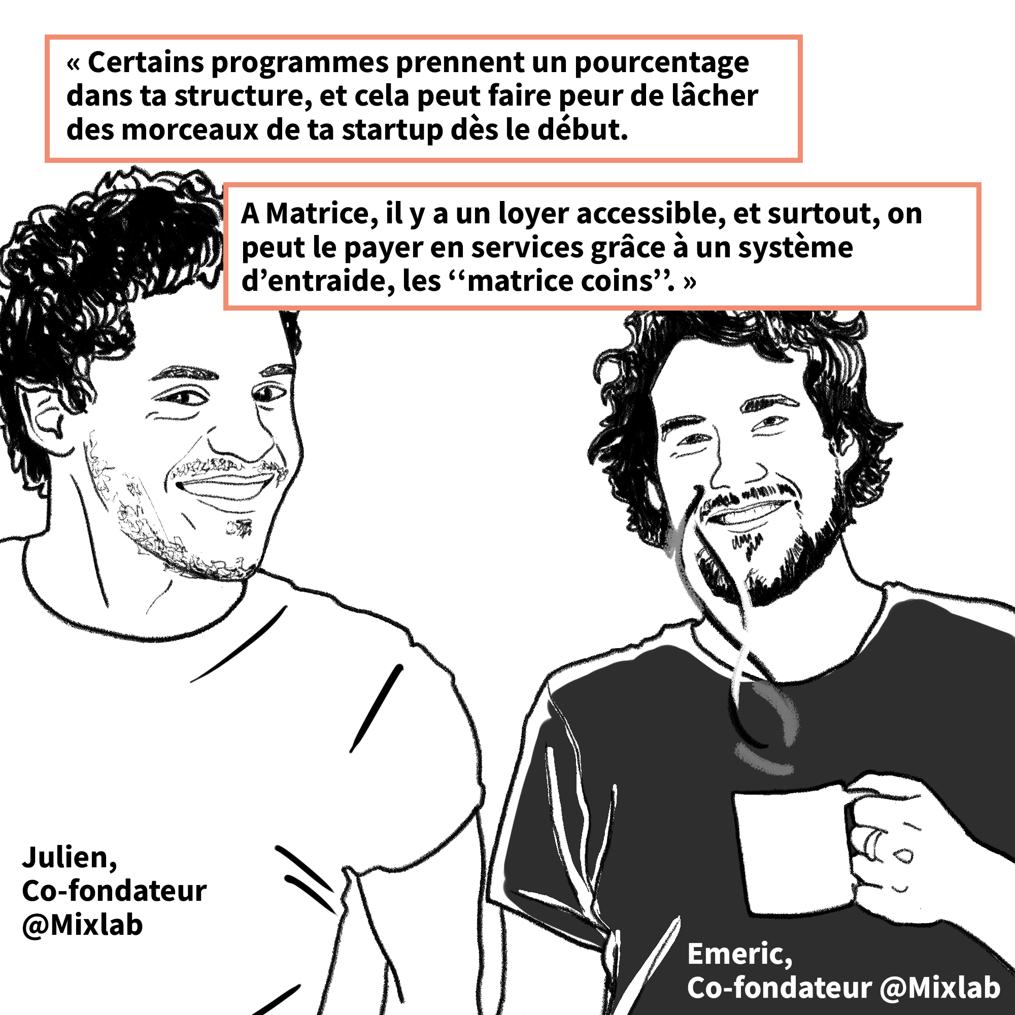 Julien Birch et Emeric Spiroux de la startup Mixlab